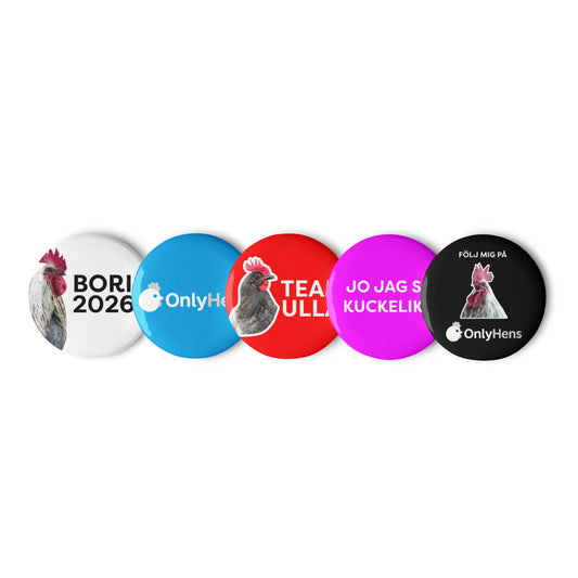Fem blandade pins